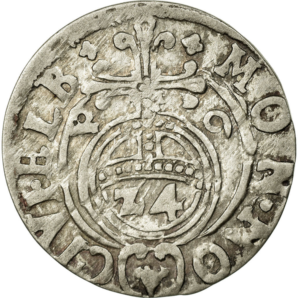 Monnaie, Pologne, 3 Polker, 3 Poltorak - 1 Kruzierz, 1629, TTB, Argent