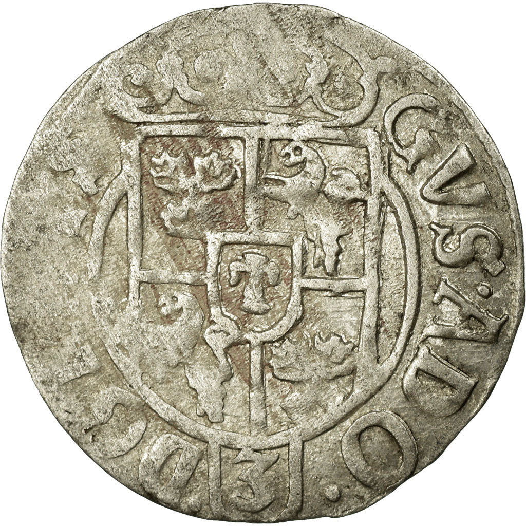 Monnaie, Pologne, 3 Polker, 3 Poltorak - 1 Kruzierz, 1633, TTB, Argent