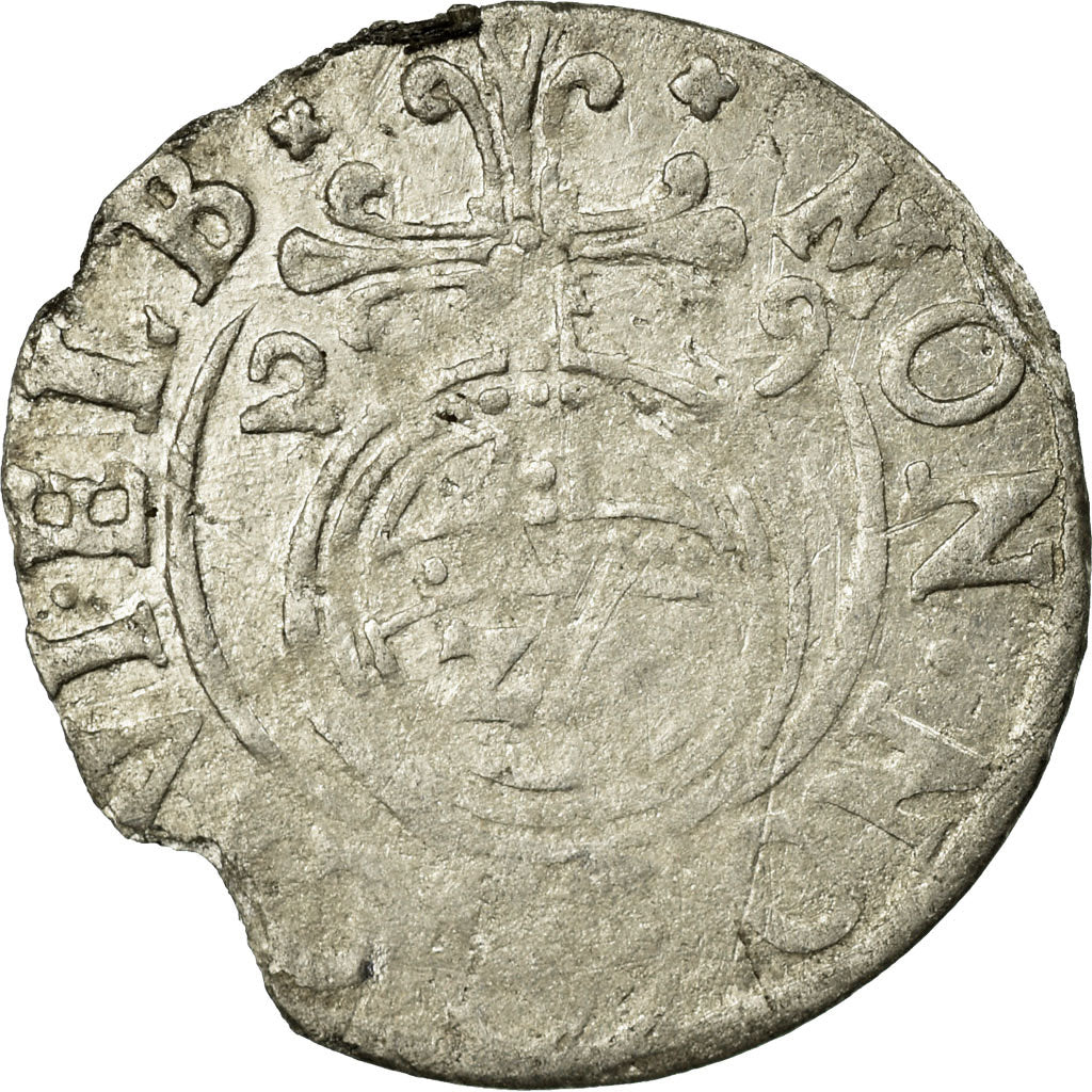 Coin, Poland, 3 Polker, 3 Poltorak - 1 Kruzierz, 1629, VF(30-35), Silver
