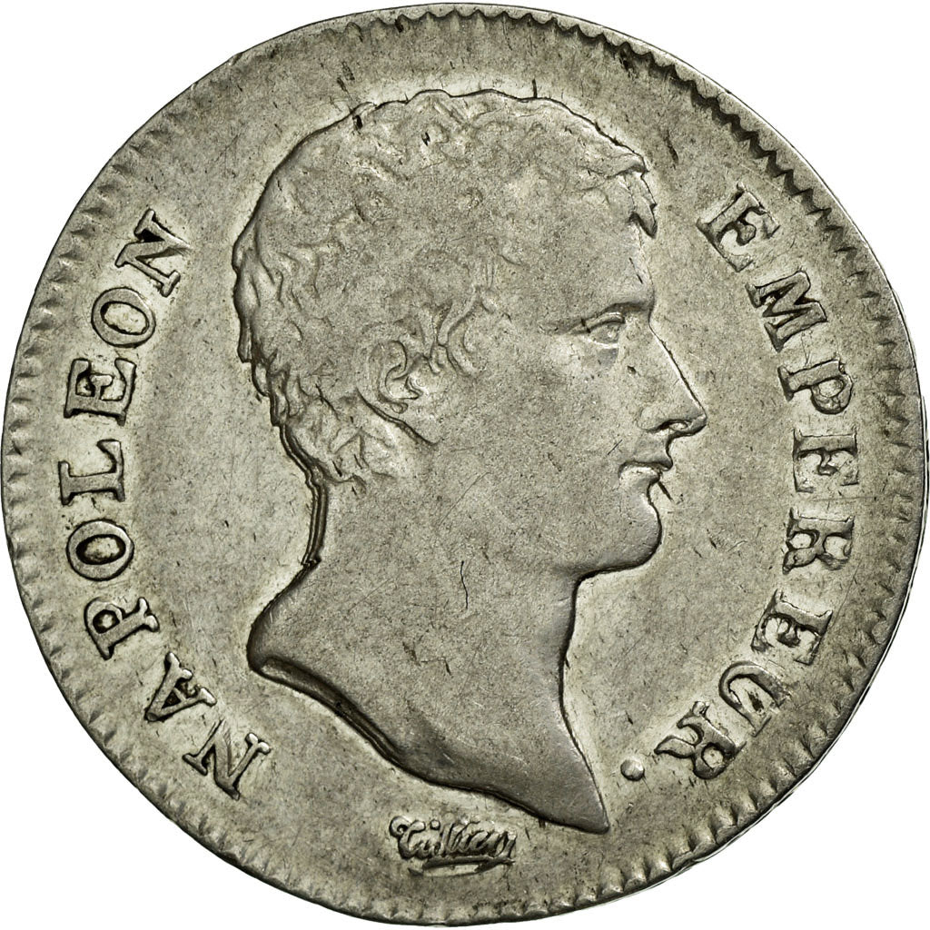 Moneta, Francia, Napoléon I, Franc, AN 13, Paris, MB+, Argento, KM:656.1