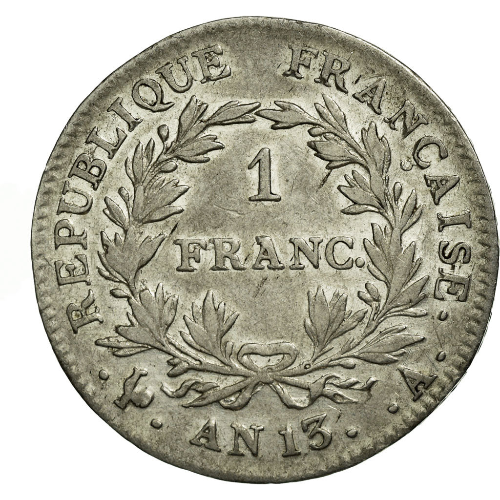 Moneta, Francia, Napoléon I, Franc, AN 13, Paris, MB+, Argento, KM:656.1