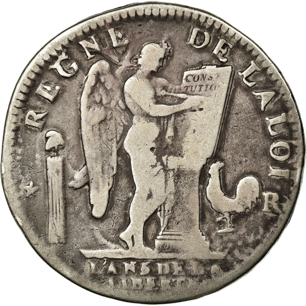 Coin, France, Écu de 6 livres françois, 6 Livres, 1793, Orléans, KM 615.12