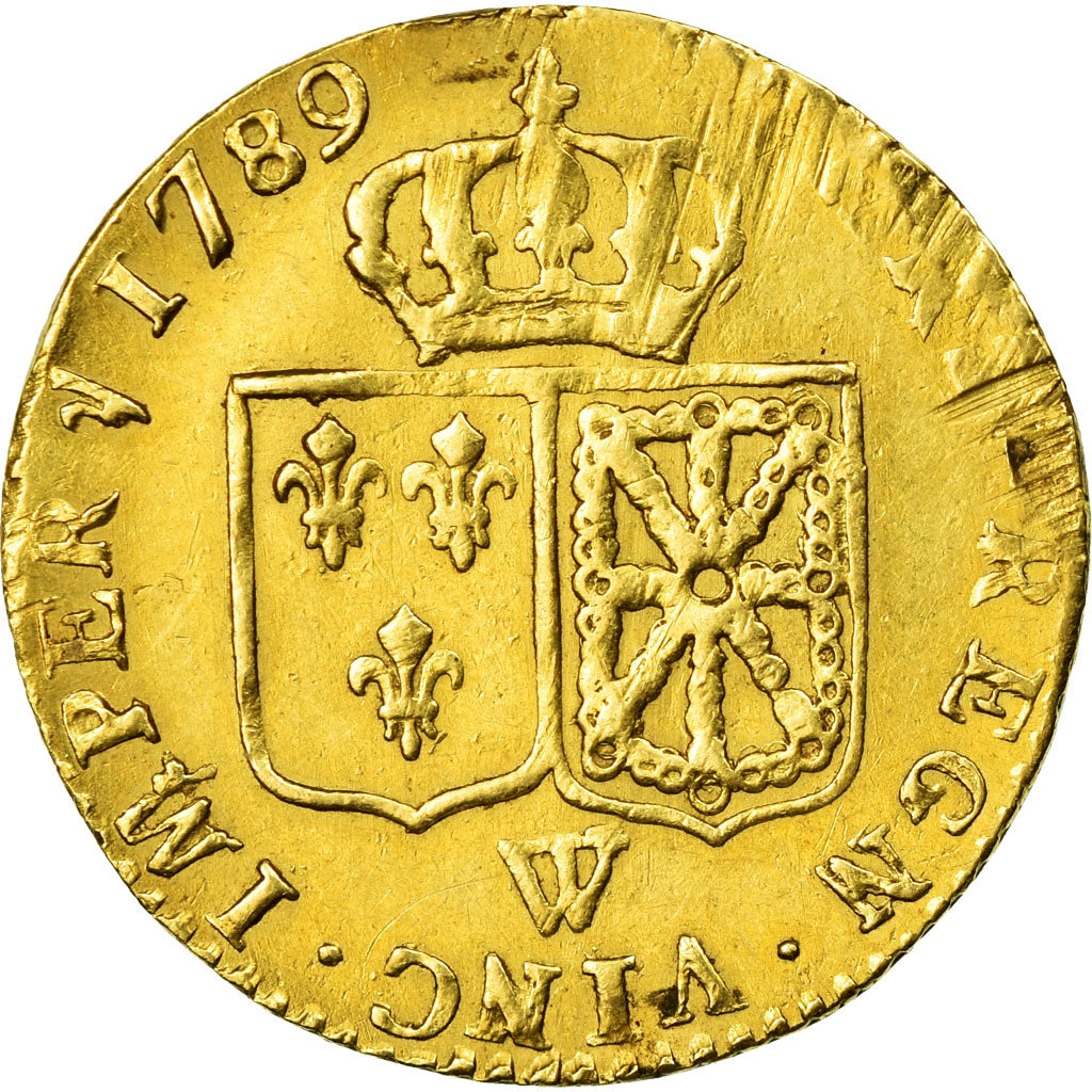 Coin, France, Louis XVI, Louis d'or à la tête nue, 1789, Lille