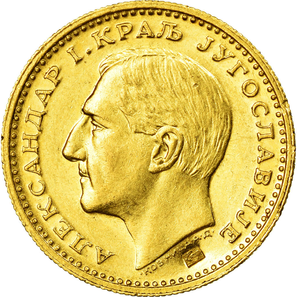 Coin, Yugoslavia, Alexander I, Dukat, 1931, AU(55-58), Gold, KM:12.2