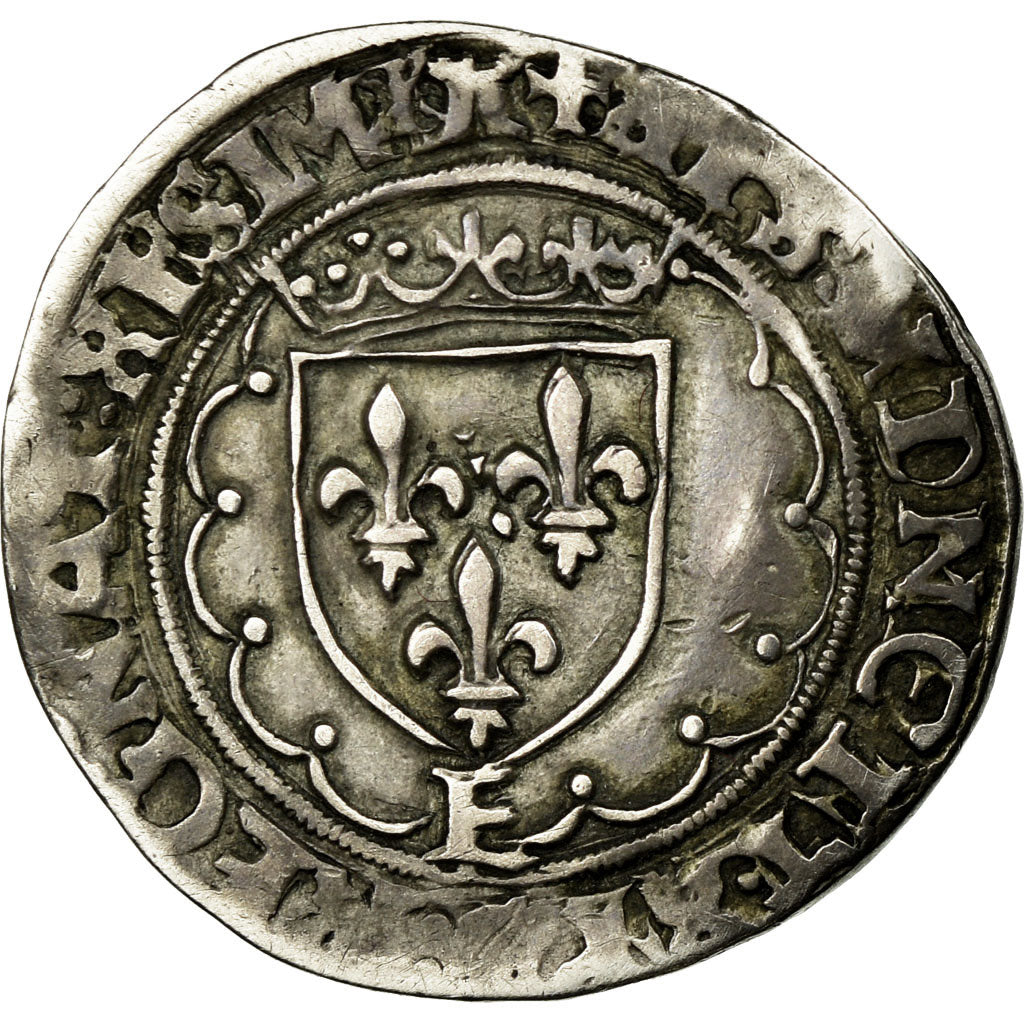 Coin, France, François Ier, 1/2 Teston, Tours, 4 th type, EF(40-45), Silver