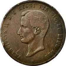 Monnaie, États italiens, NAPLES, Francesco II, 10 Tornesi, 1859, Rome, TTB