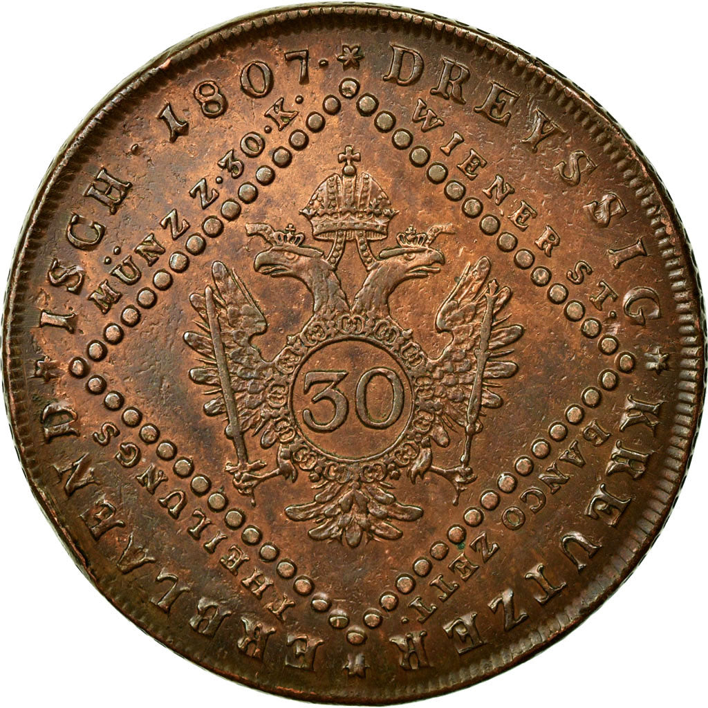 Coin, Austria, Franz II (I), 30 Kreuzer, 1806, Schmollnitz, EF(40-45), Copper