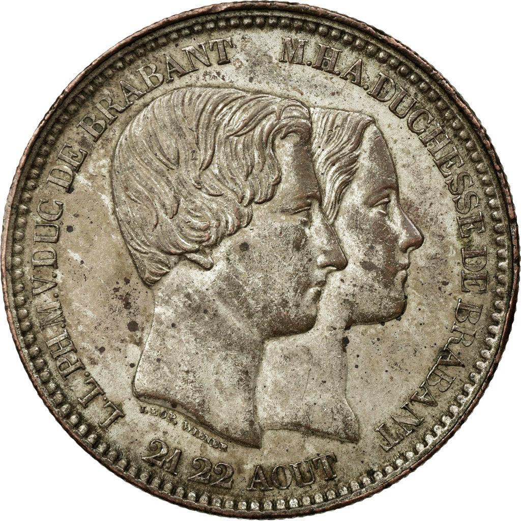 Coin, Belgium, 10 Centimes, 1853, AU(55-58), Copper, KM:1.1