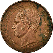 Münze, Belgien, 10 Centimes, 1853, SS+, Kupfer, KM:1.2