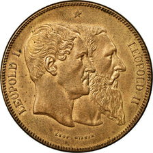Coin, Belgium, 5 Francs, 1880, AU(55-58), Copper, KM:8a