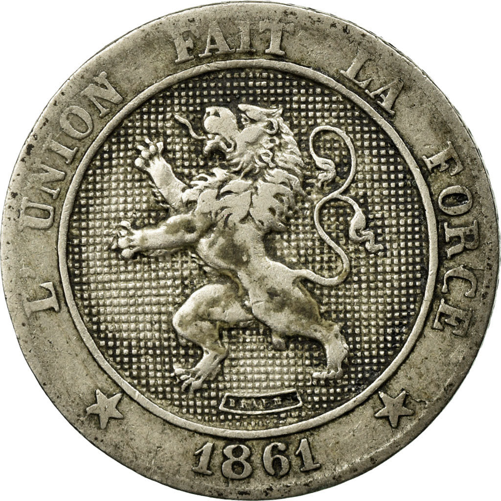 Coin, Belgium, Leopold I, 5 Centimes, 1861, EF(40-45), Copper-nickel, KM:21