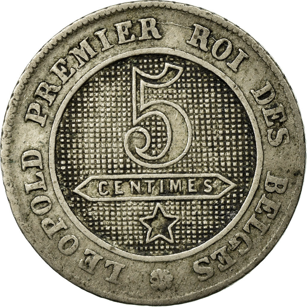 Coin, Belgium, Leopold I, 5 Centimes, 1861, EF(40-45), Copper-nickel, KM:21
