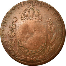 Monnaie, Brésil, 40 Reis, Undated (1835), Bahia, TTB, Cuivre, KM:444.1