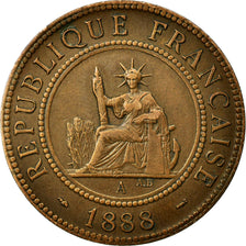 Coin, FRENCH INDO-CHINA, Cent, 1888, Paris, EF(40-45), Bronze, KM:1