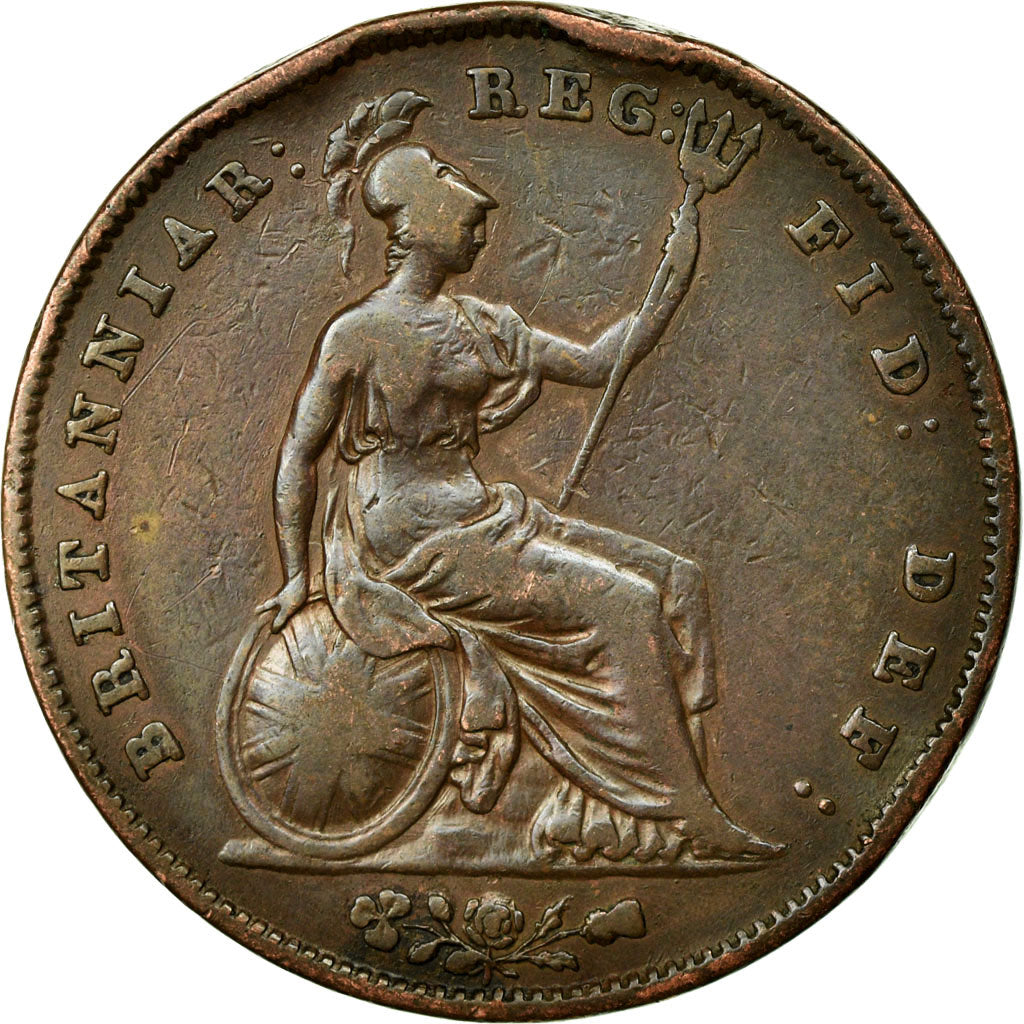 Coin, Great Britain, Victoria, Penny, 1844, VF(30-35), Copper, KM:739