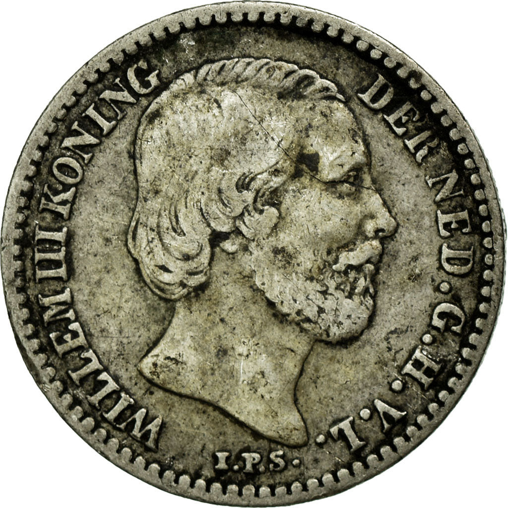 Coin, Netherlands, William III, 10 Cents, 1878, VF(30-35), Silver, KM:80