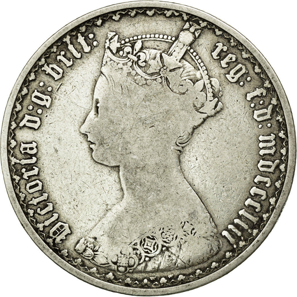 Coin, Great Britain, Victoria, Florin, Two Shillings, 1853, VF(20-25), Silver