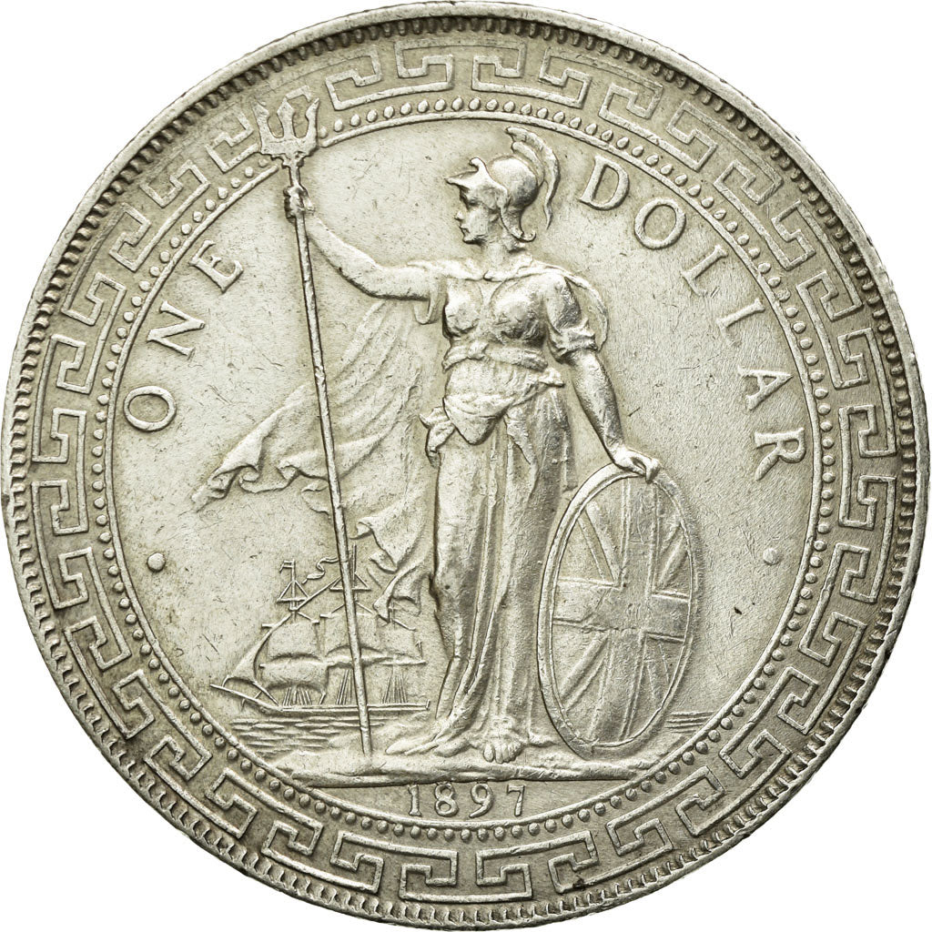 Coin, Great Britain, (no  Ruler Name), Dollar, 1897, EF(40-45), Silver, KM:T5