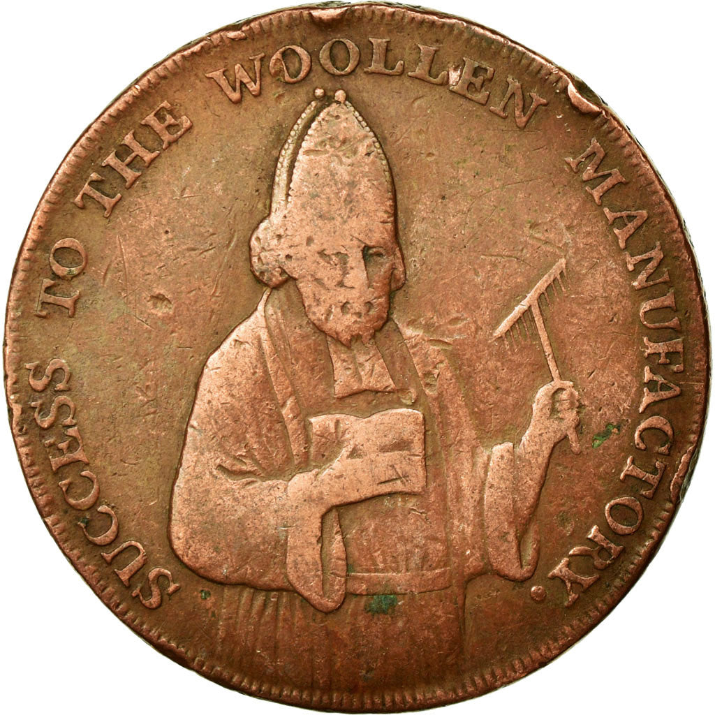 Great Britain, Token, Trades, Success to the woollen manufactory, VF(30-35)