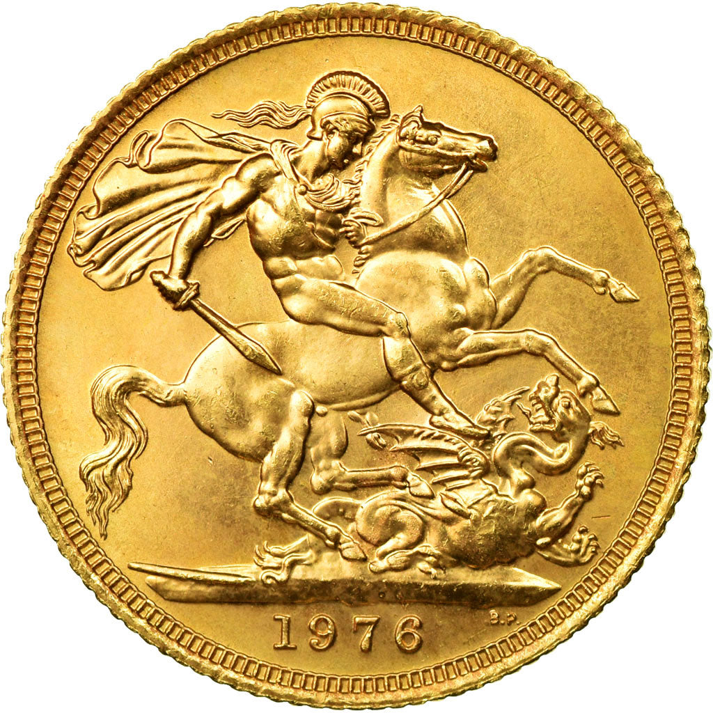 Monnaie, Grande-Bretagne, Elizabeth II, Sovereign, 1976, SUP, Or, KM:919