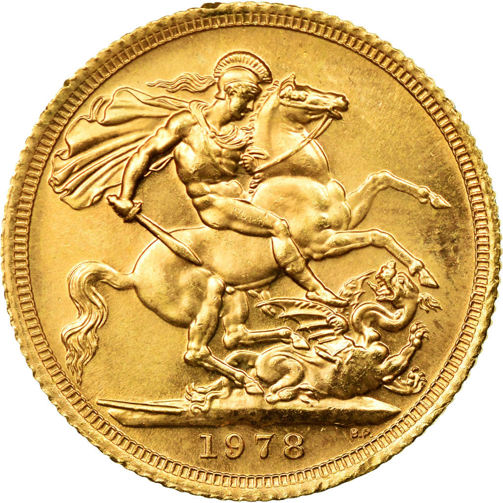 Coin, Great Britain, Elizabeth II, Sovereign, 1978, AU(55-58), Gold, KM:919