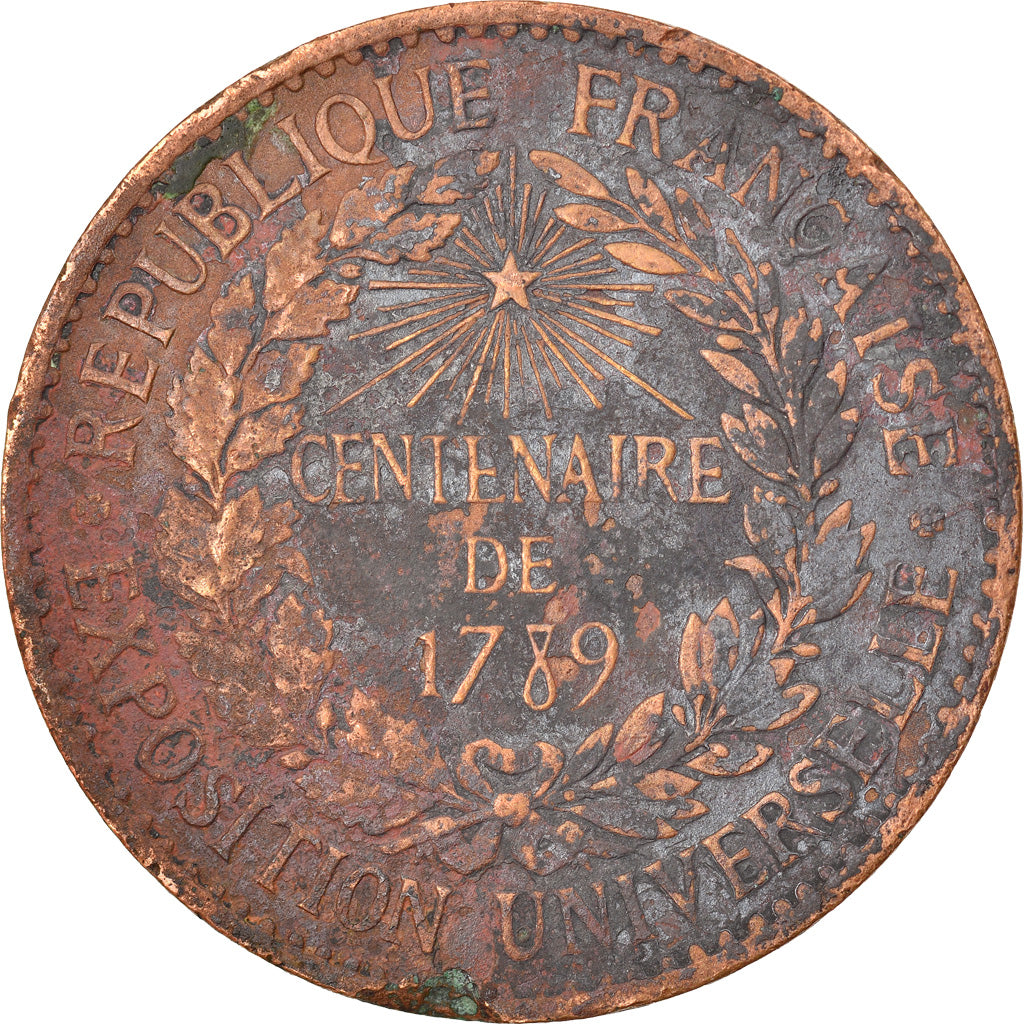 France, Médaille, Exposition universelle de Paris, 1889, TB, Bronze