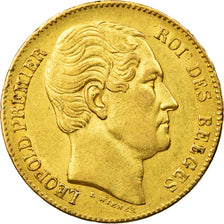 Coin, Belgium, Leopold I, 20 Francs, 20 Frank, 1865, AU(55-58), Gold, KM:23