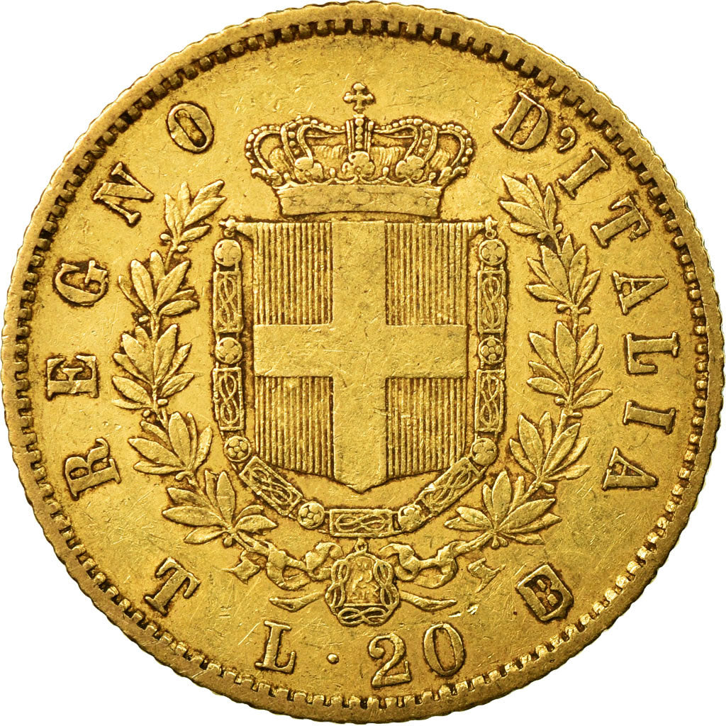 Moneta, Italia, Vittorio Emanuele II, 20 Lire, 1861, Torino, BB, Oro, KM:10.1