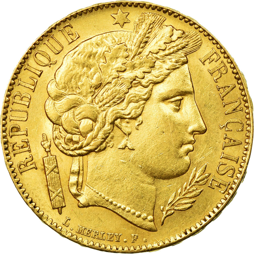 Coin, France, Cérès, 20 Francs, 1851, Paris, AU(50-53), Gold, KM:762