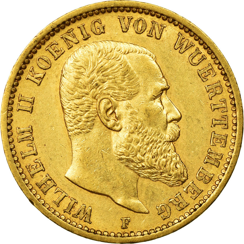 Moneta, Stati tedeschi, WURTTEMBERG, Wilhelm II, 20 Mark, 1905, Freudenstadt
