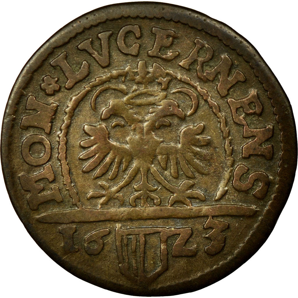 Münze, SWISS CANTONS, LUZERN, Schilling, 1623, Lucerne, S, Billon, KM:25