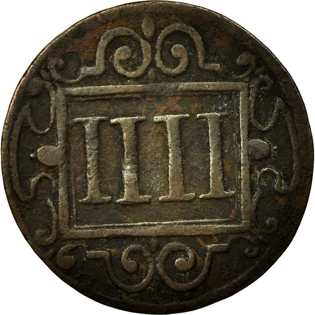 Münze, Deutsch Staaten, COESFELD, 4 Pfennig, 1763, Coesfeld, S+, Kupfer, KM:14