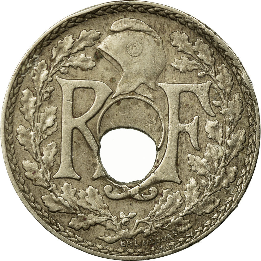 Moneda, Francia, Lindauer, 10 Centimes, 1939, Trou Décentré, MBC, Níquel -