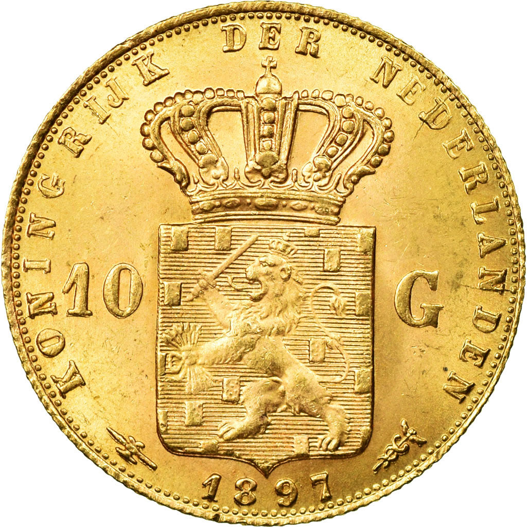 Munten, Nederland, Wilhelmina I, 10 Gulden, 1897, PR, Goud, KM:118