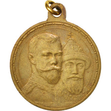 Russia, Medal, 300 years House of Romanov, History, 1913, MS(63), Copper