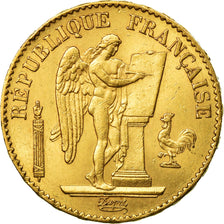 Munten, Frankrijk, Génie, 20 Francs, 1877, Paris, PR, Goud, KM:825