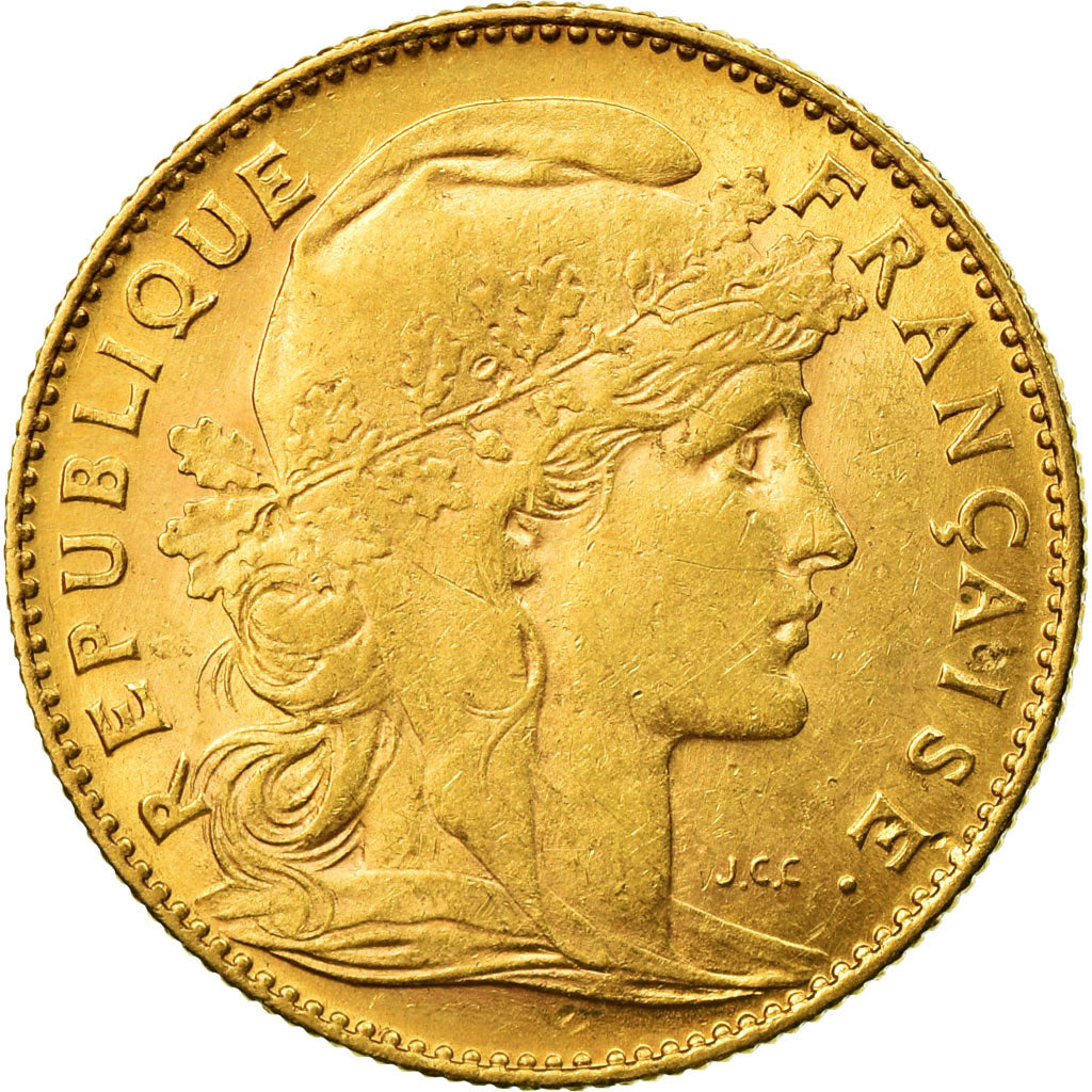 Coin, France, Marianne, 10 Francs, 1908, Paris, EF(40-45), Gold, KM:846