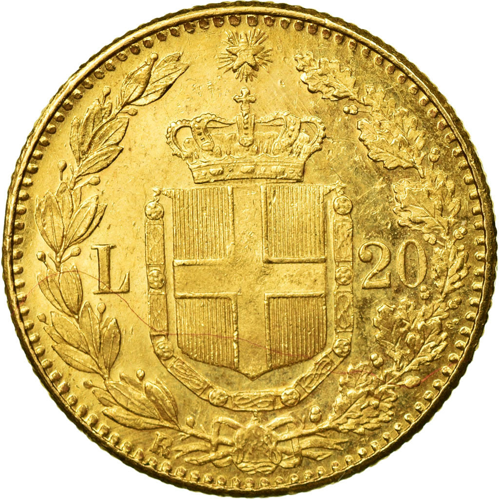 Monnaie, Italie, Umberto I, 20 Lire, 1891, Rome, SUP, Or, KM:21