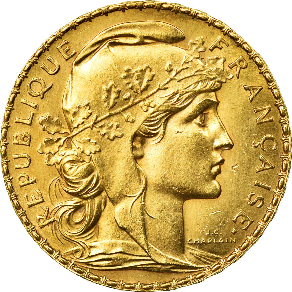 Coin, France, Marianne, 20 Francs, 1912, AU(55-58), Gold, KM:857, Gadoury:1064a