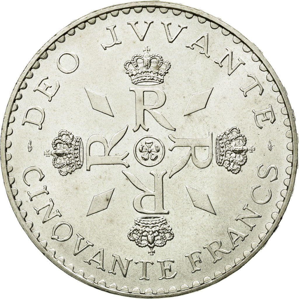 Coin, Monaco, Rainier III, 50 Francs, 1974, AU(55-58), Silver, KM:152.1
