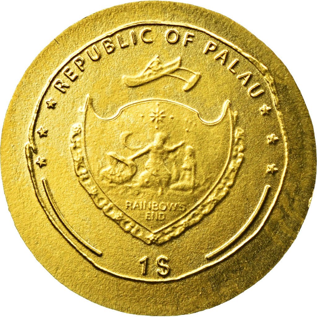 Coin, Palau, Dollar, 2010, Tiberius, MS(63), Gold