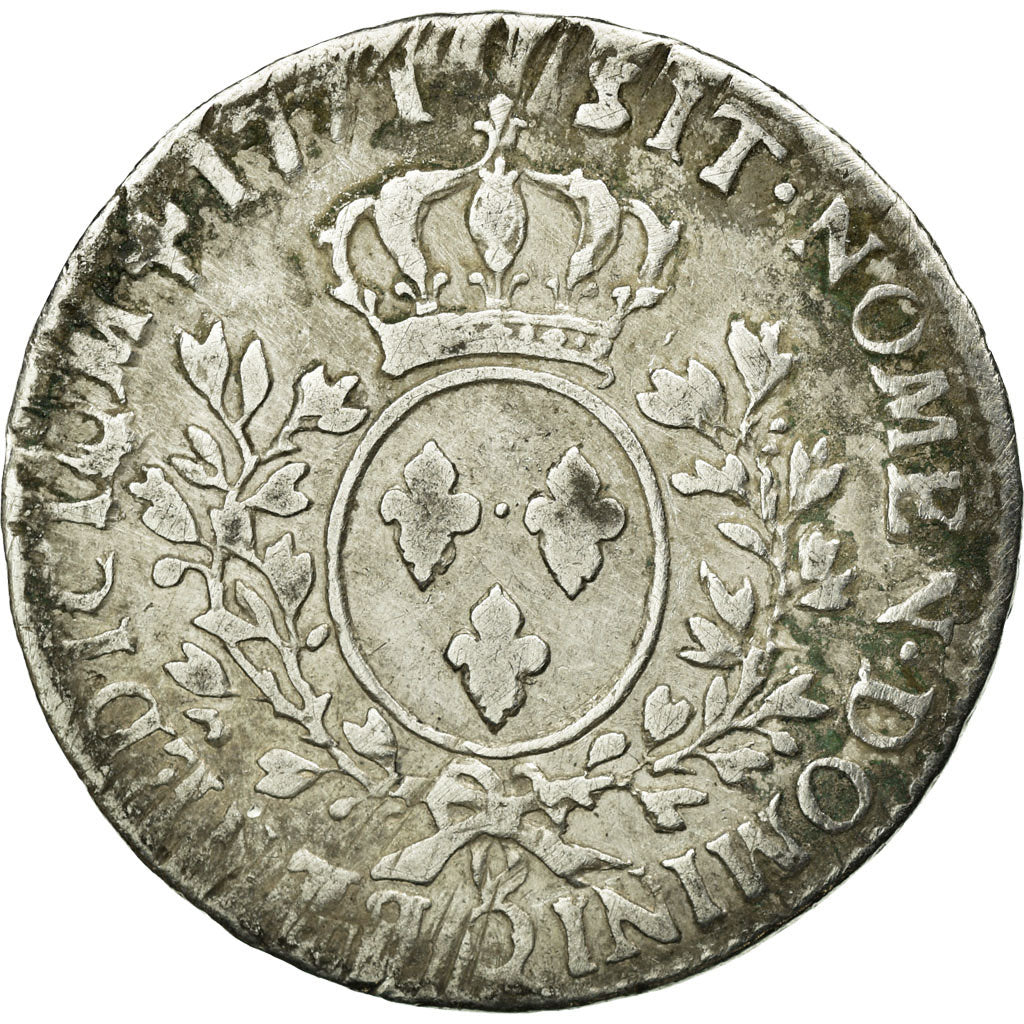 Monnaie, France, Louis XV, 1/2 Ecu, 1771, Perpignan, B, Argent, Gadoury:314