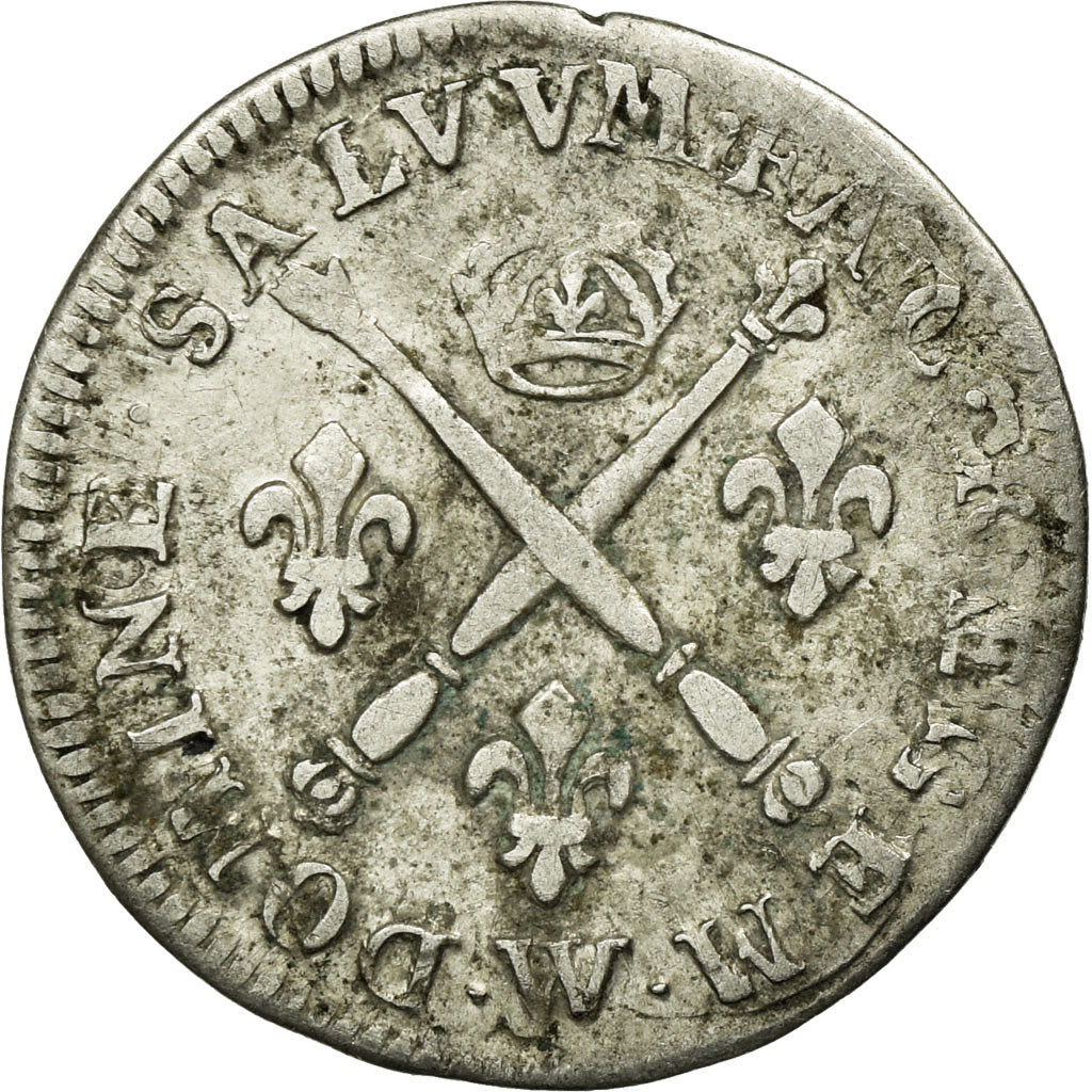 Monnaie, France, Louis XIV, 5 Sols aux insignes, 5 Sols, 1/16 ECU, 1702, Lille