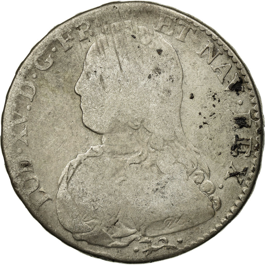 Moneta, Francia, Louis XV, 1/2 Écu aux branches d'olivier, 1737, Gadoury 313
