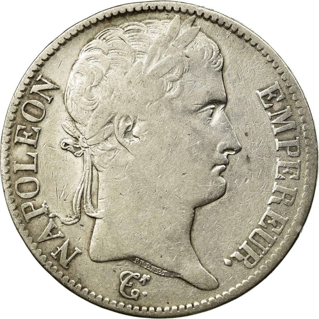 Munten, Frankrijk, Napoléon I, 5 Francs, 1812, Rouen, FR+, Zilver, KM:694.2