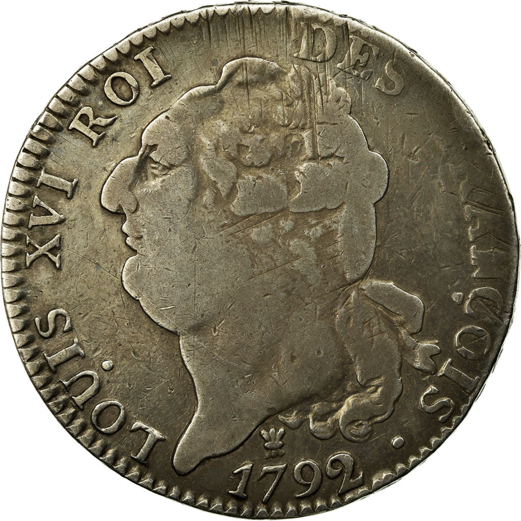 Moneta, Francia, Écu de 6 livres françois, 1792, Limoges, B+, KM 615.6