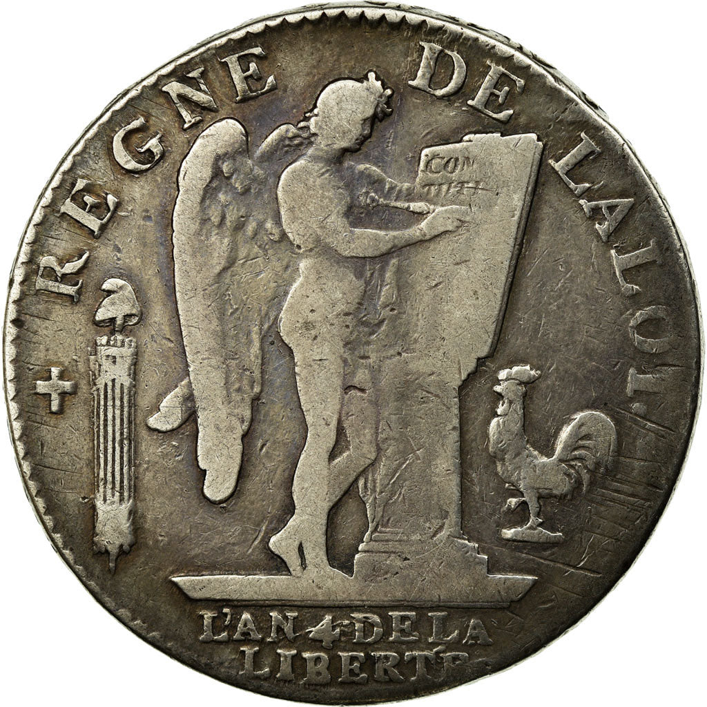 Moneta, Francia, Écu de 6 livres françois, 1792, Limoges, B+, KM 615.6