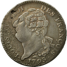 Coin, France, Écu de 6 livres françois, 1793, Paris, VF(30-35), KM 615.1