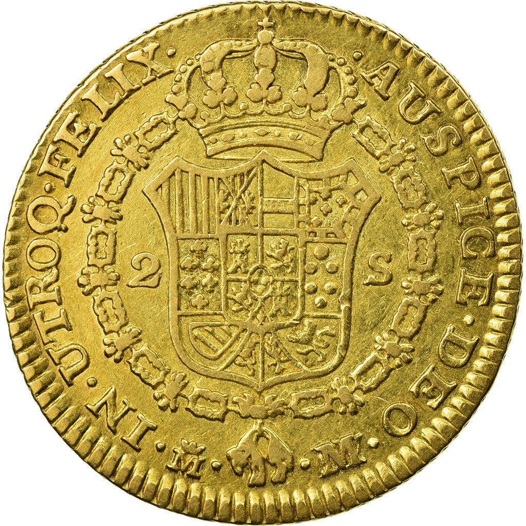 Coin, Spain, Charles III, 2 Escudos, 1788, Madrid, VF(30-35), Gold, KM:417.1a