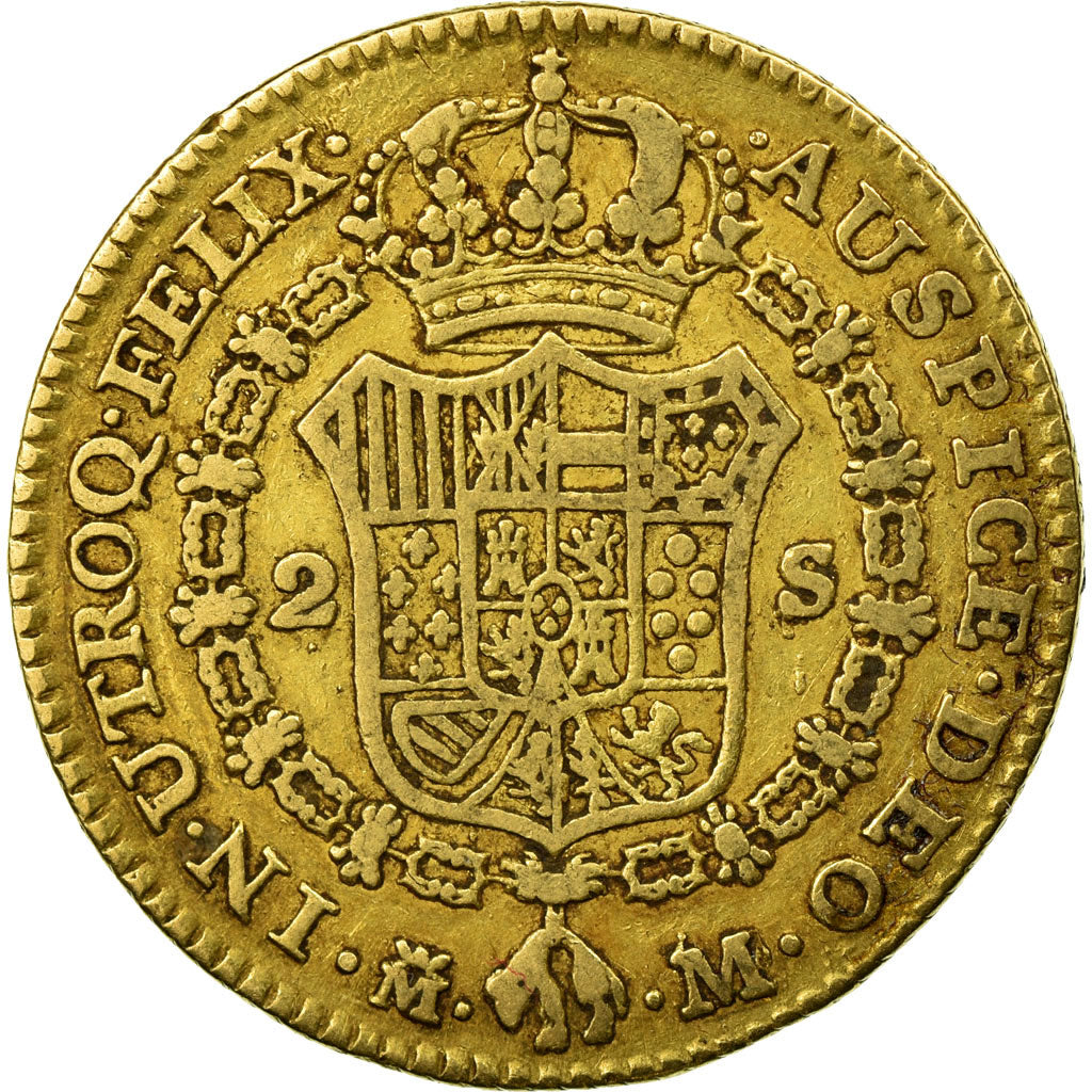 Coin, Spain, Charles III, 2 Escudos, 1788, Madrid, VF(30-35), Gold, KM:417.1a